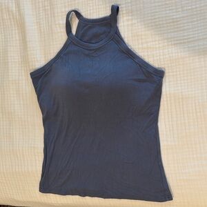 Dark Blue Sleeveless Bra Tank Top